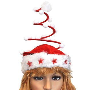 BULK DEAL - LUXUS-SPIRAL-WEIHNACHTSMÜTZE MIT LEUCHTENDEM STERN (120 Stk.)