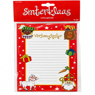 SINTERKLAAS WUNSCHZETTEL - 6 BLATT PRO PACKUNG (1 Stk.)