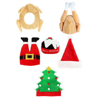 MIX LUXUS LUSTIGE WEIHNACHTSMÜTZEN - XMAS CAPS (6 Stk.)
