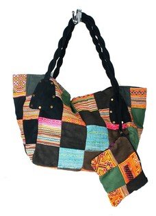 B-FAIR PATCHWORK-TASCHE GROSS SCHWARZ (1 Stk.)