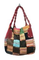 B-Fair Patchwork-Tasche Gro&szlig; Rot (1 Stk.)