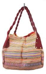Art.Nr: 97718B - B-FAIR Brokat Tasche Groß Rot (1 Stk.)