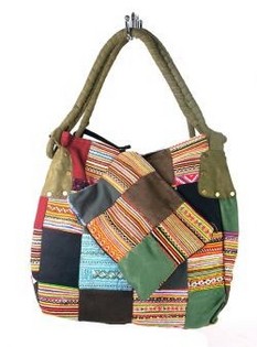 Art.Nr: 97731B - B-FAIR PATCHWORK-TASCHE KLEIN GRÜN (1 Stk.)