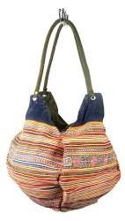 B-Fair Tasche Pouche Grün Jeansstoff (1 Stk.)