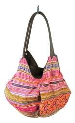 Art.Nr: 97734D - B-FAIR Schultertasche Pouche - Braun/Regenbogen/Rosa (1 Stk)