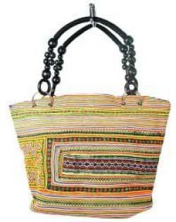 Art.Nr: 97737 - B-FAIR Tasche Beads Schwarz/Regenbogen (1 Stk.)