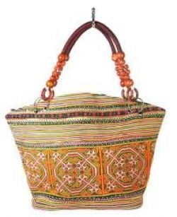 Art.Nr: 97738 - B-FAIR Beads Tasche Braun/Regenbogen (1 Stk.)