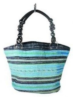 B-FAIR Tasche Beads Schwarz/Hellblau (1 Stk.)