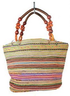 B-Fair Tasche Beads Braun mit Perlengriff (1 Stk.) | Art. 97744