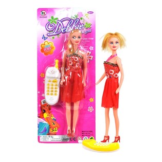 DEBBY PUPPE MIT TELEFON AUF KARTE (6 Stk.)
