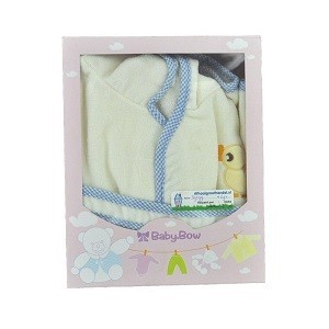 BABY BOW Kinderbademantel Gelb / Blau