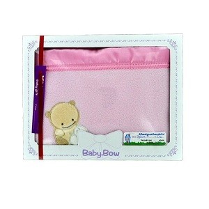 BABY BOW FLEECEDECKE - ROSA