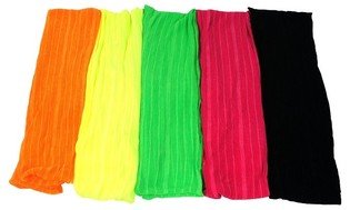Neon Loop-Schal Mix vertikale dünne Streifen (10er-Pack)